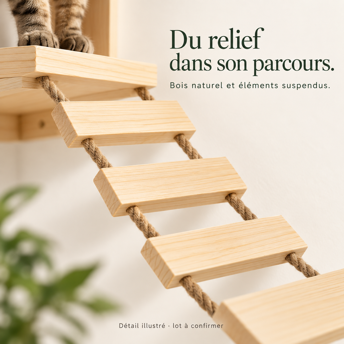 Passerelle : Parcours mural pour chat. Vue du produit