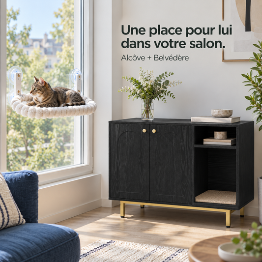 Le salon partagé : Alcôve + Belvédère. Les deux produits de l’ensemble