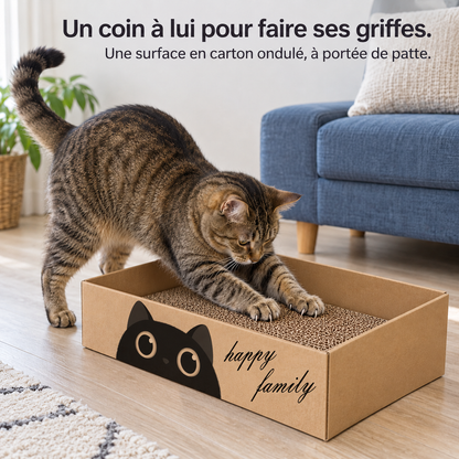 Cocoon : Griffoir-lit en carton. Vue du produit