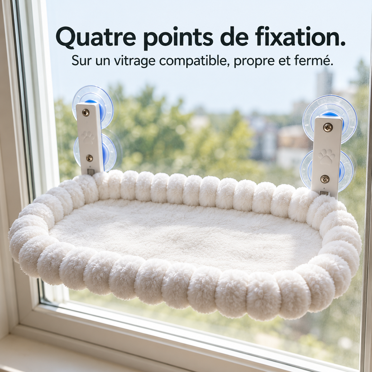Belvédère : Hamac de fenêtre pour chat. Détail du produit