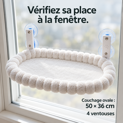 Belvédère : Hamac de fenêtre pour chat. Dimensions du produit