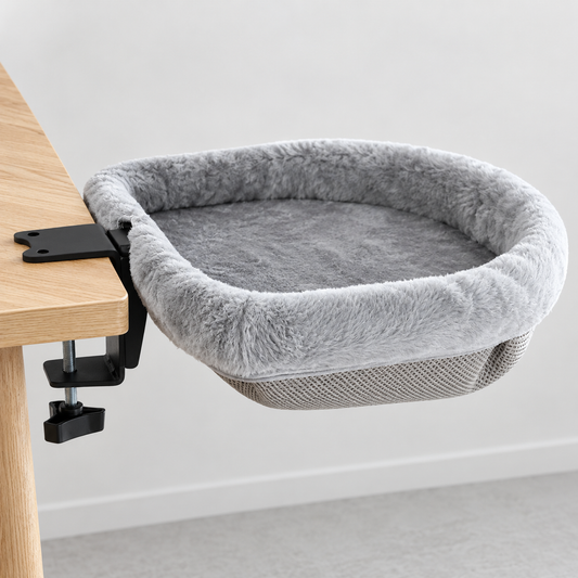 Complice : Lit de bureau pliable pour chat. Vue d’ensemble