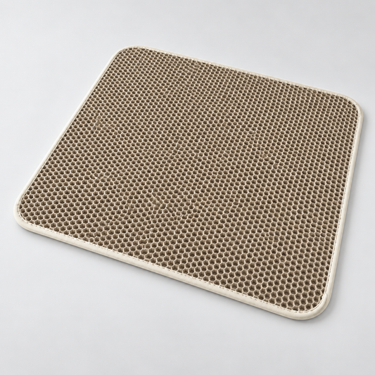 Empreinte : Tapis double couche pour litière. Vue d’ensemble
