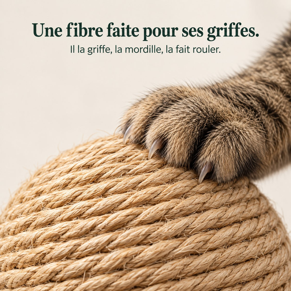 Une fibre faite pour ses griffes : détail de la corde de sisal